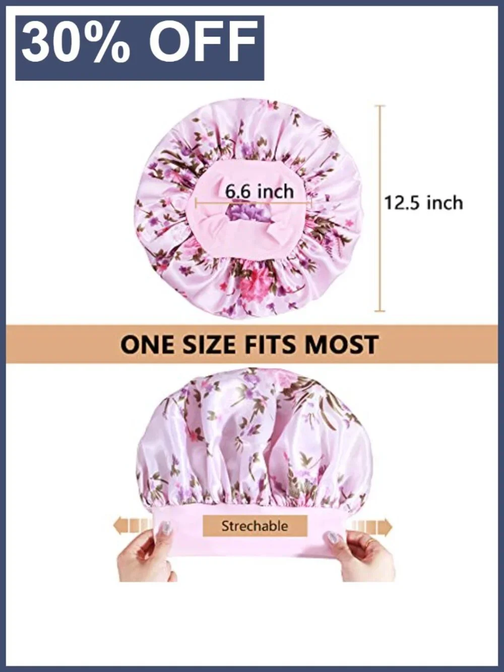 10 Pack Satin Bonnets for Women Wide Band Sleeping Hair Bonnet